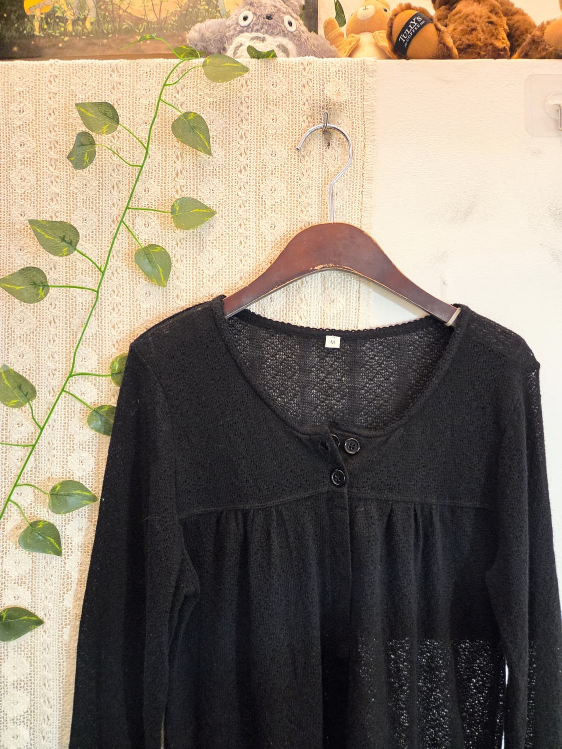 블랙 투버튼 가디건 상품이미지2