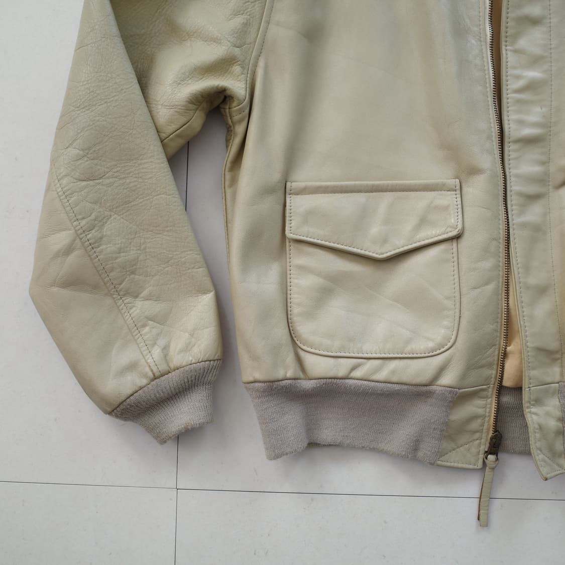 80s 아비렉스 말가죽 A-2 가죽 자켓 MADE IN USA 상품이미지4