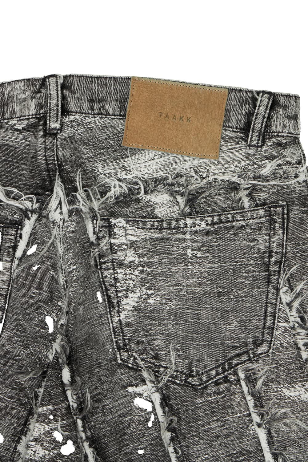 새상품 탁 TAAKK 블랙 케미컬 웨이빙데님 2사이즈  상품이미지3