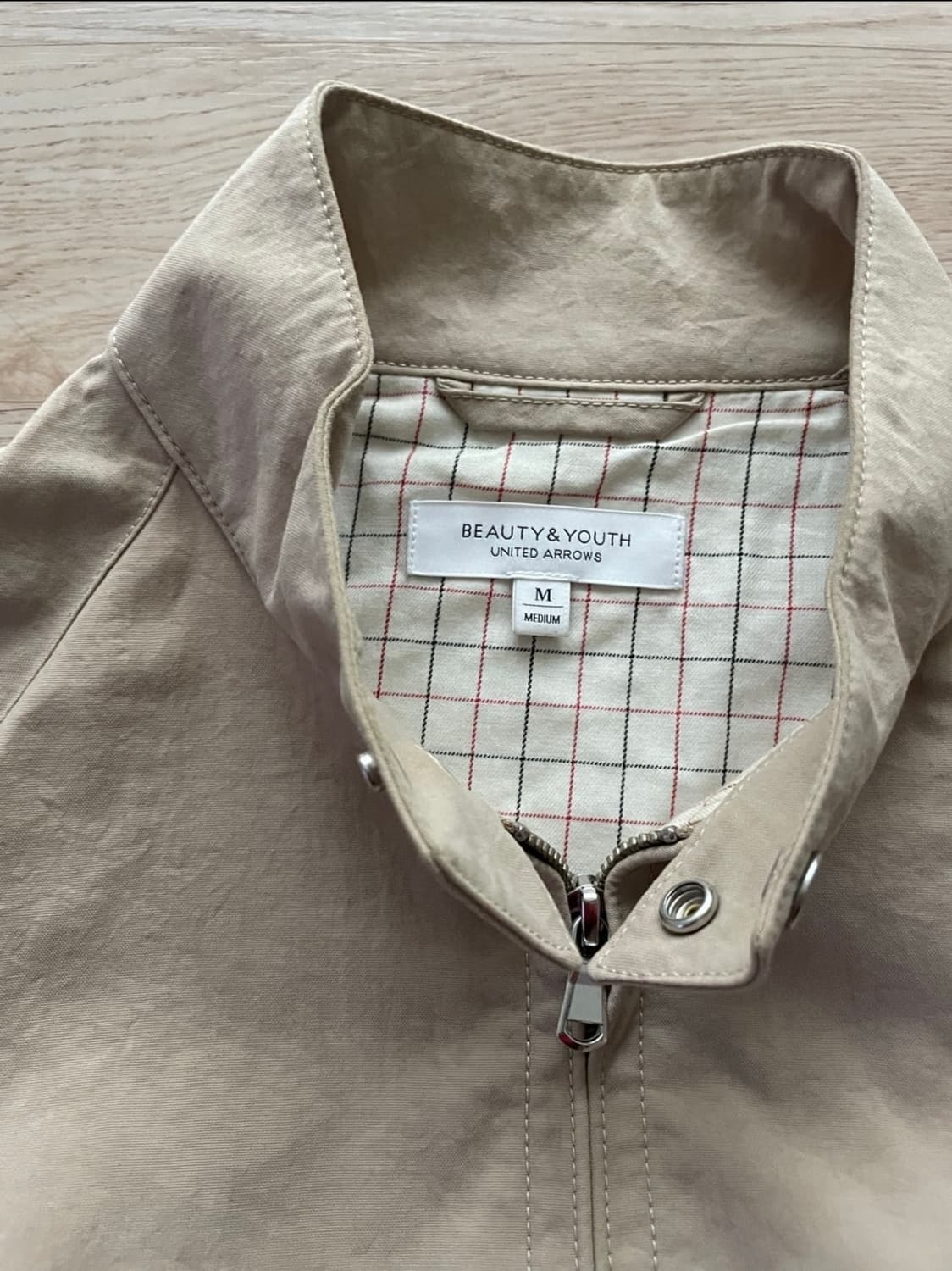 뷰티앤유스 유나이티드 애로우즈 해링턴 블루종 자켓 M 사이즈.

 상품이미지8