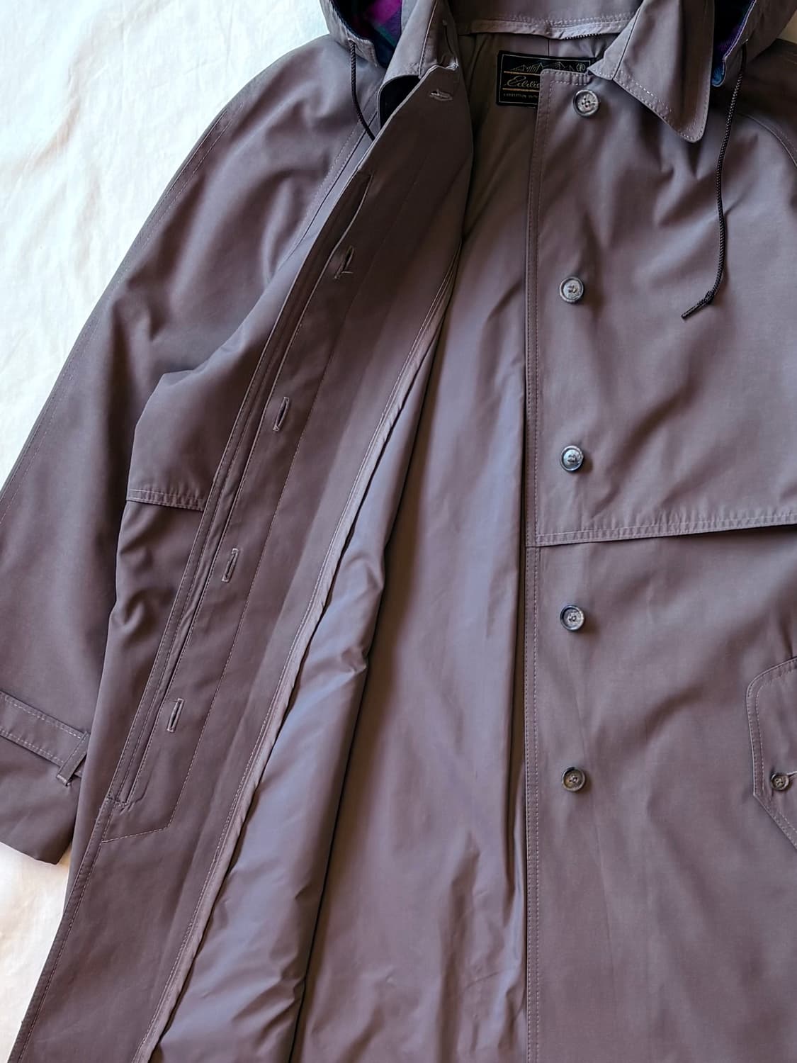 (55반-66반) 80s USA 에디바우어 후디드 발마칸 코트 상품이미지4