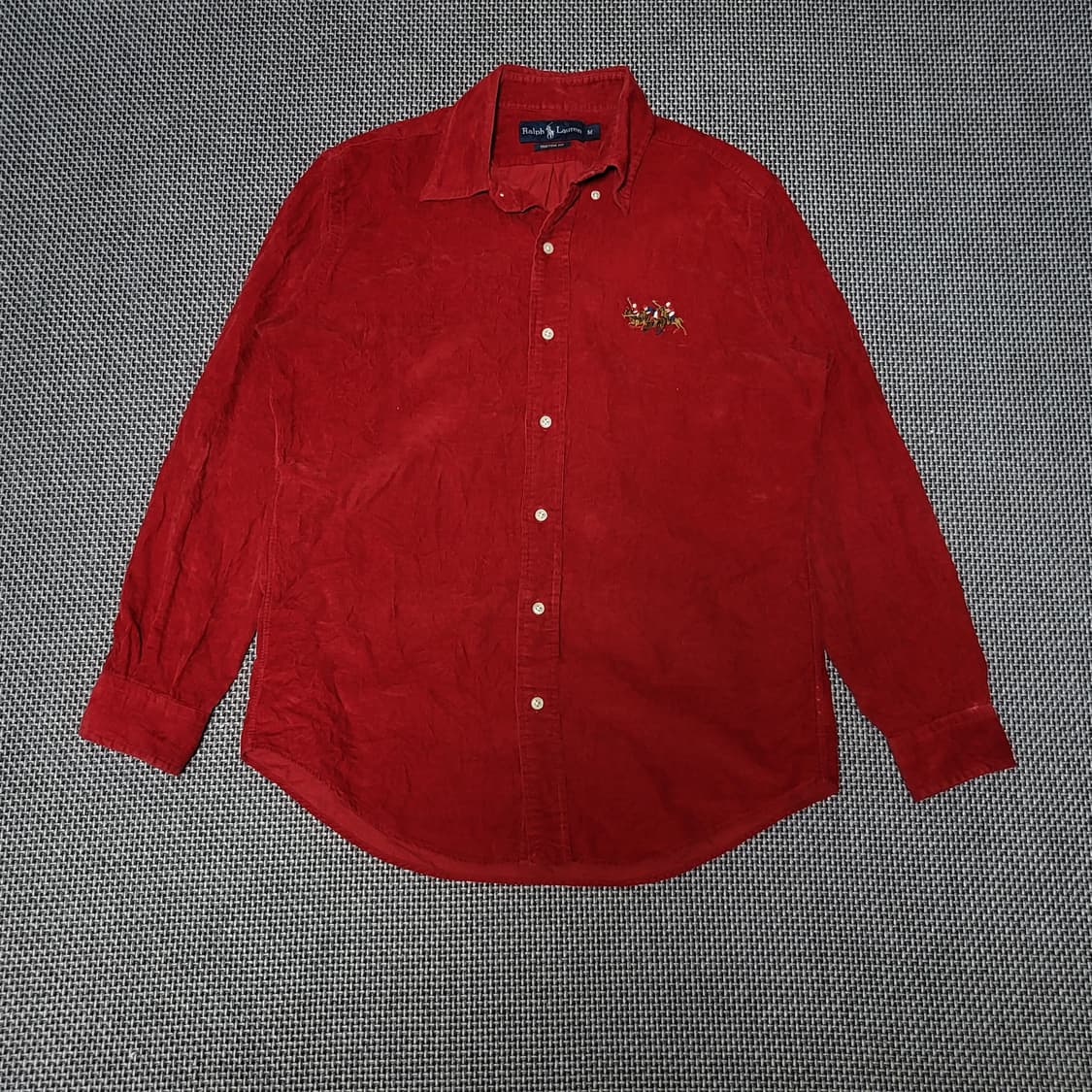 폴로 랄프로렌 기마로고 코듀로이 셔츠 레드 (M) 상품이미지1