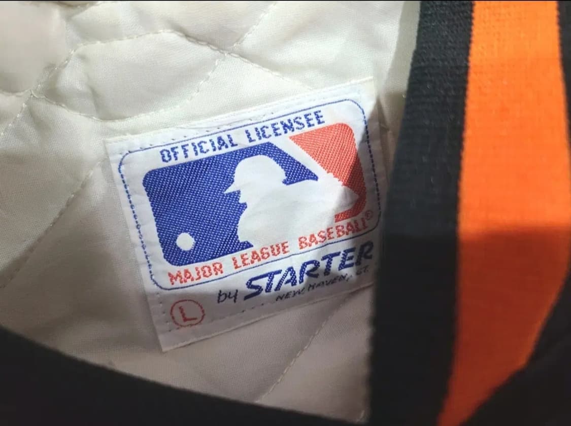 스타터 볼티모어 오리올스 블랙 야구 점퍼 상품이미지3