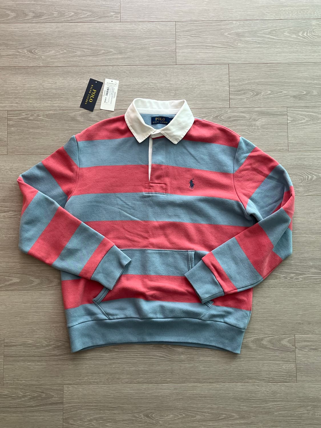 (국내미발매,새상품,송중기착용)폴로 랄프로렌 스트라이프 럭비셔츠 상품이미지2