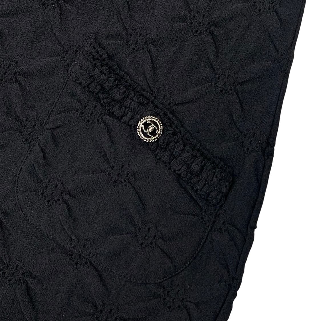 샤넬 CC 버튼 펀칭 니트 민소매 원피스 상품이미지4