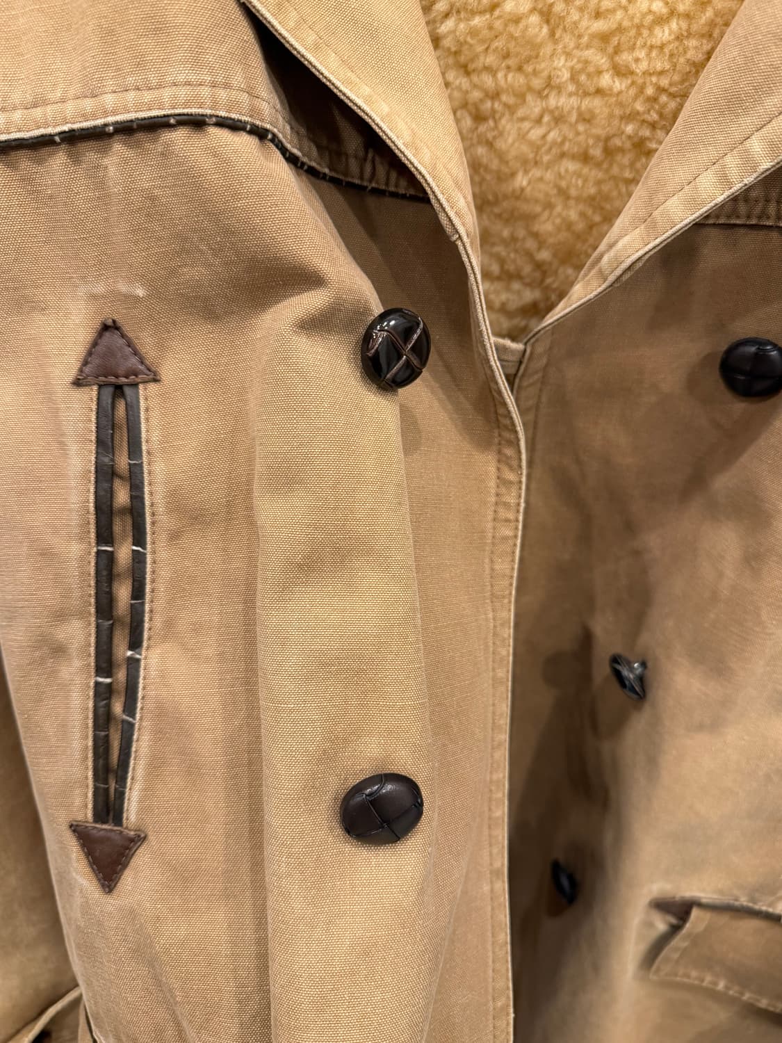 70s Vtg 프렌치 무톤 매키노 랜치 코트 상품이미지4