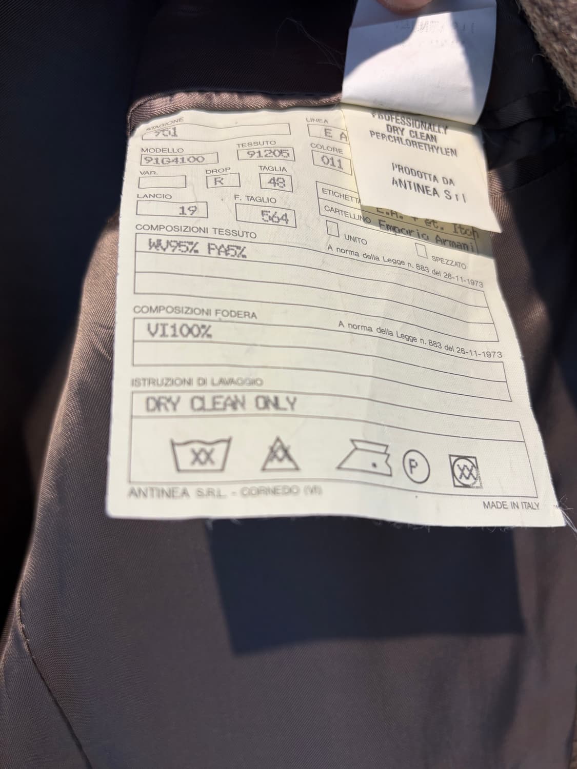 90s emporio armani 블레이저 상품이미지5