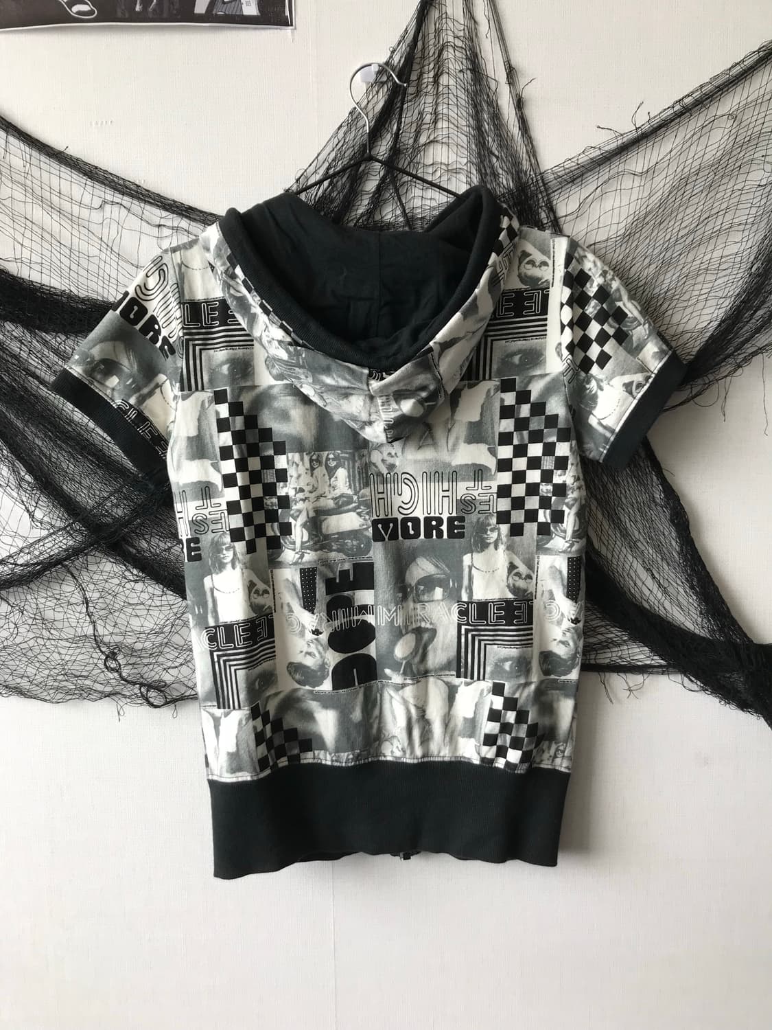 00s pattern cotton hoddie halfsleeve  상품이미지4