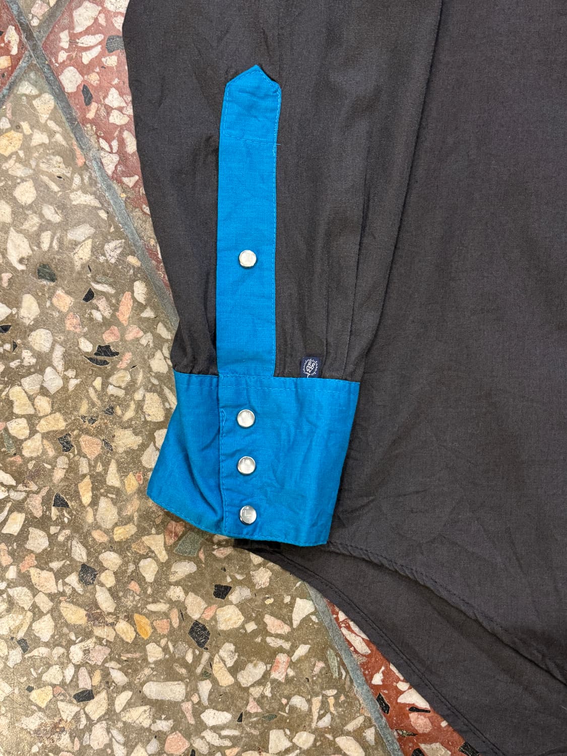 70s 락마운트 웨스턴 셔츠 블랙/블루 (M) 상품이미지6