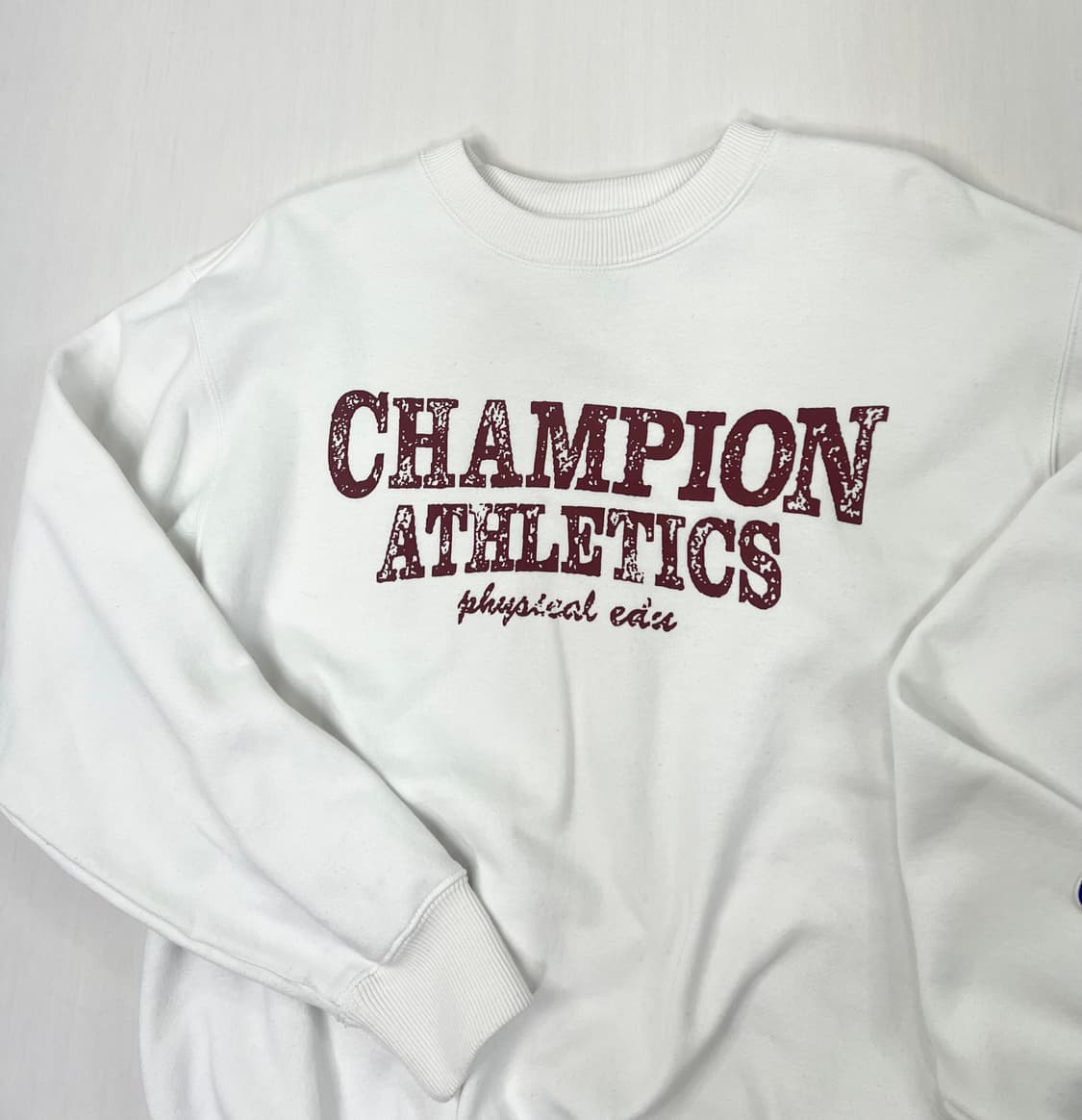 챔피온 흰색 맨투맨 티셔츠 상품이미지2