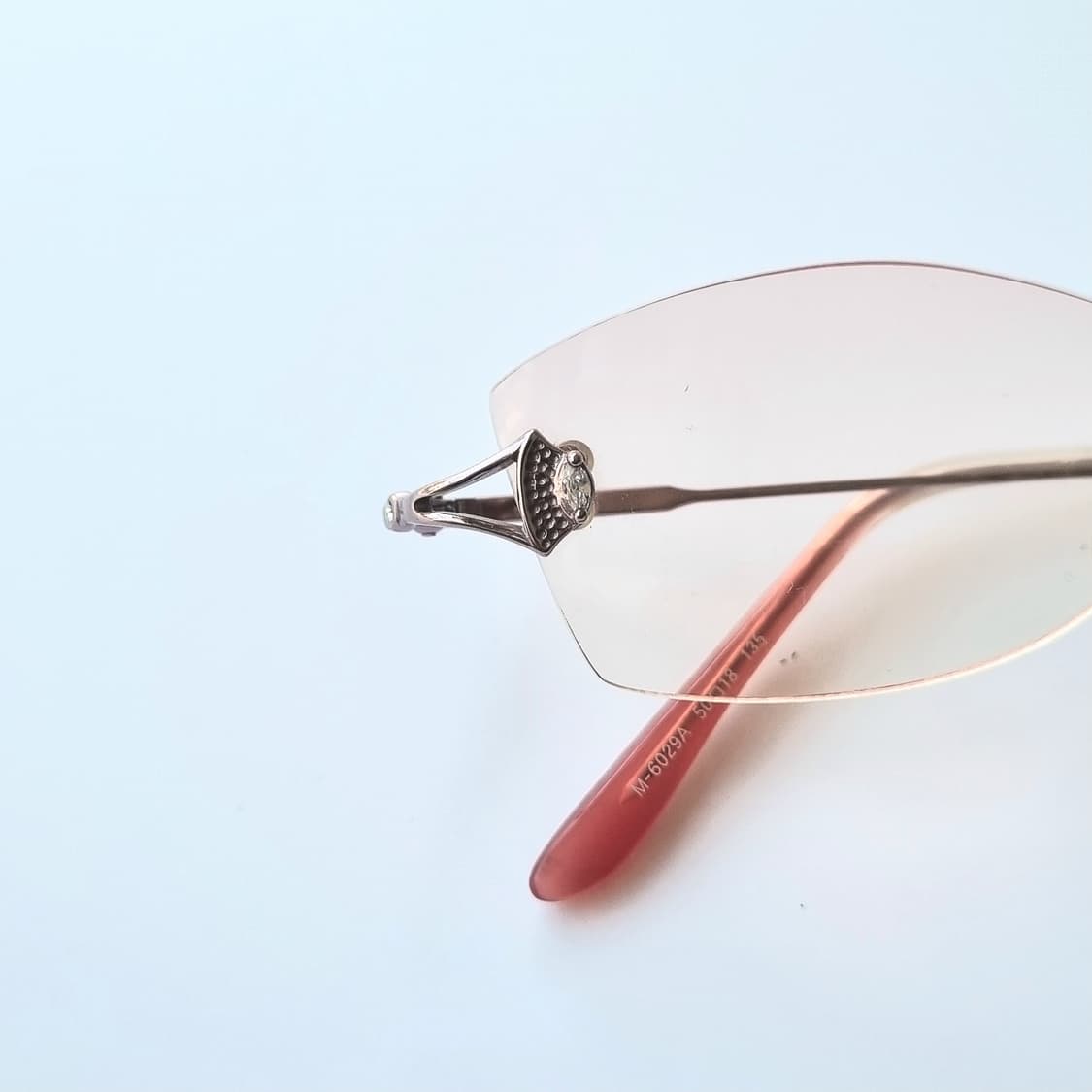데드스탁 캣아이 핑크 무테 큐빅포인트 안경테 1482 상품이미지7