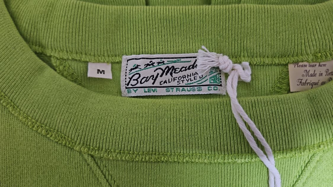 리바이스 LVC 1940's 베이 메도우 스웨트셔츠 애시드 그린 M 상품이미지6
