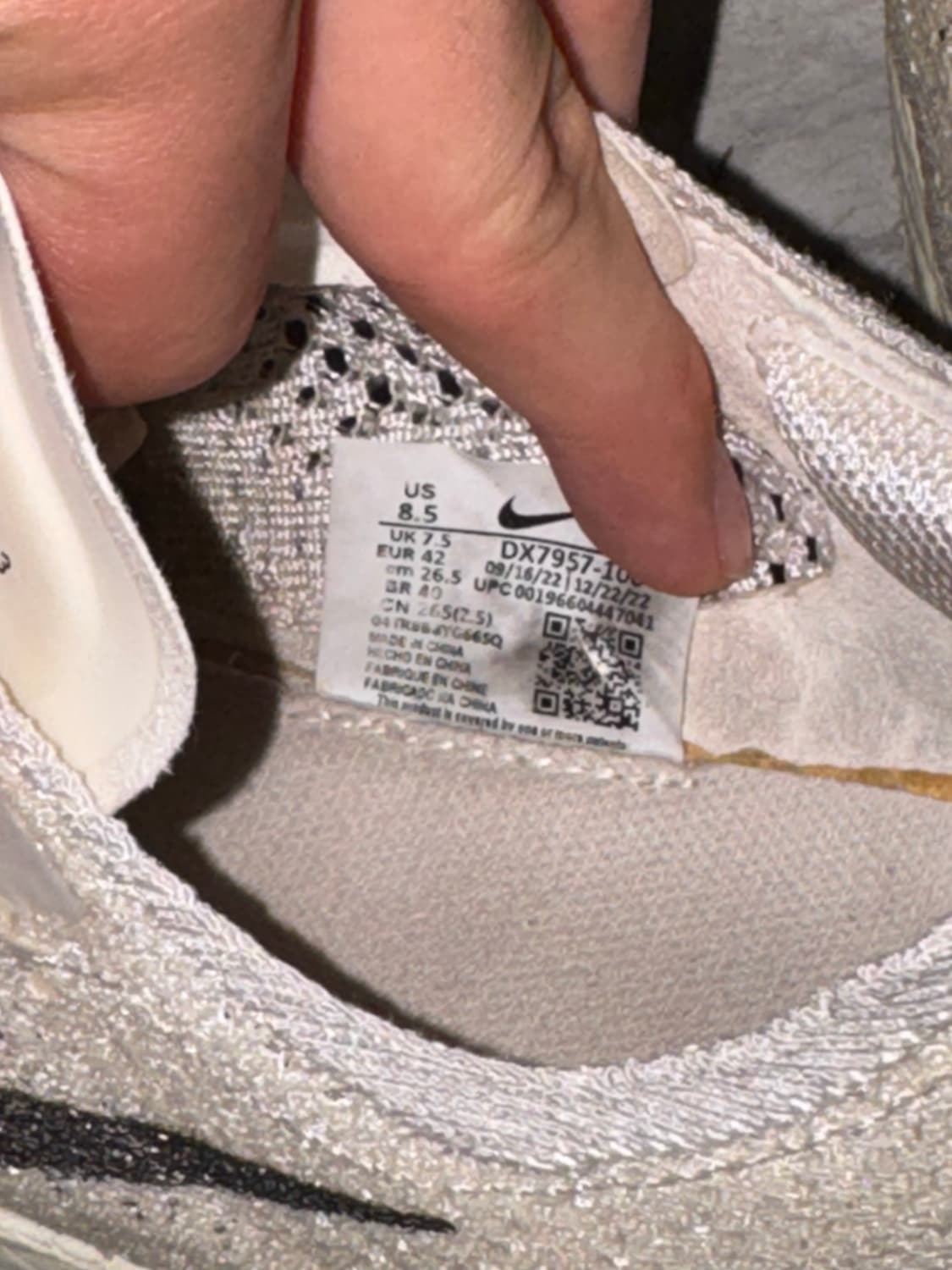 나이키 줌X 베이퍼플라이 프로토타입 화이트 265 상품이미지3