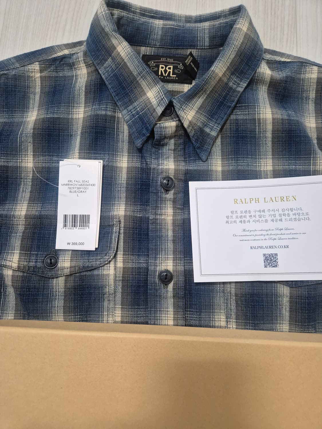 RRL 플래드 우븐 워크셔츠 L 상품이미지3