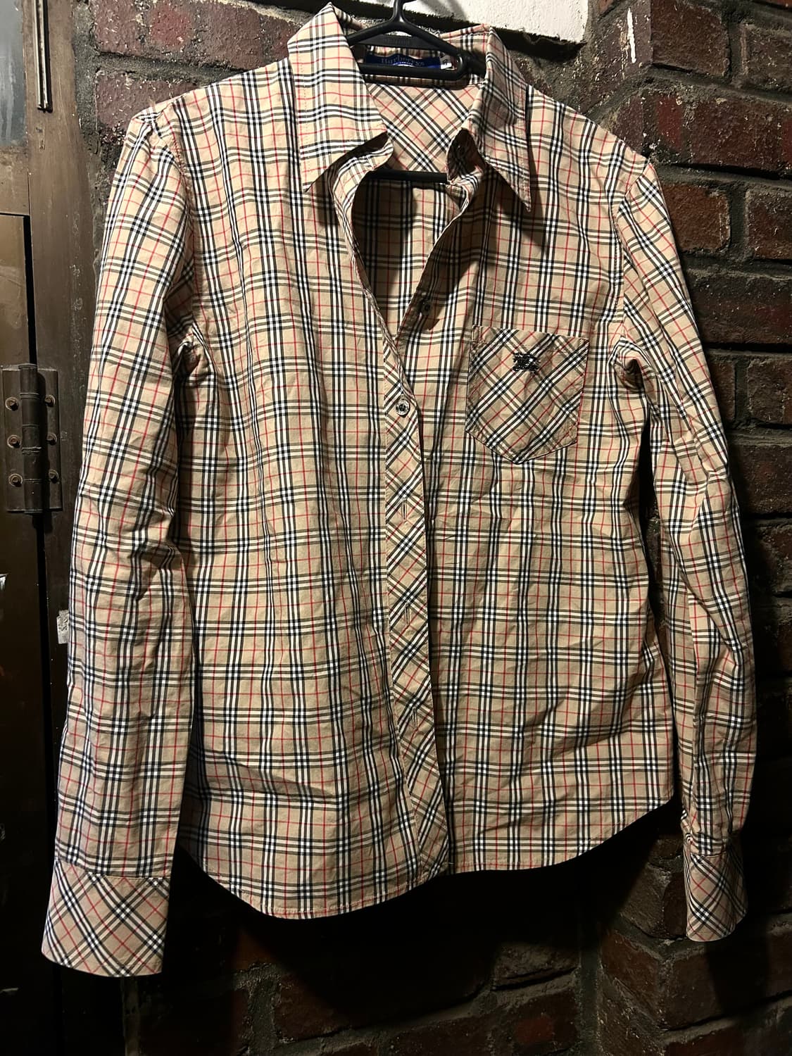 2000s JPN 버버리 블루라벨 긱시크 노바 체크셔츠 상품이미지3