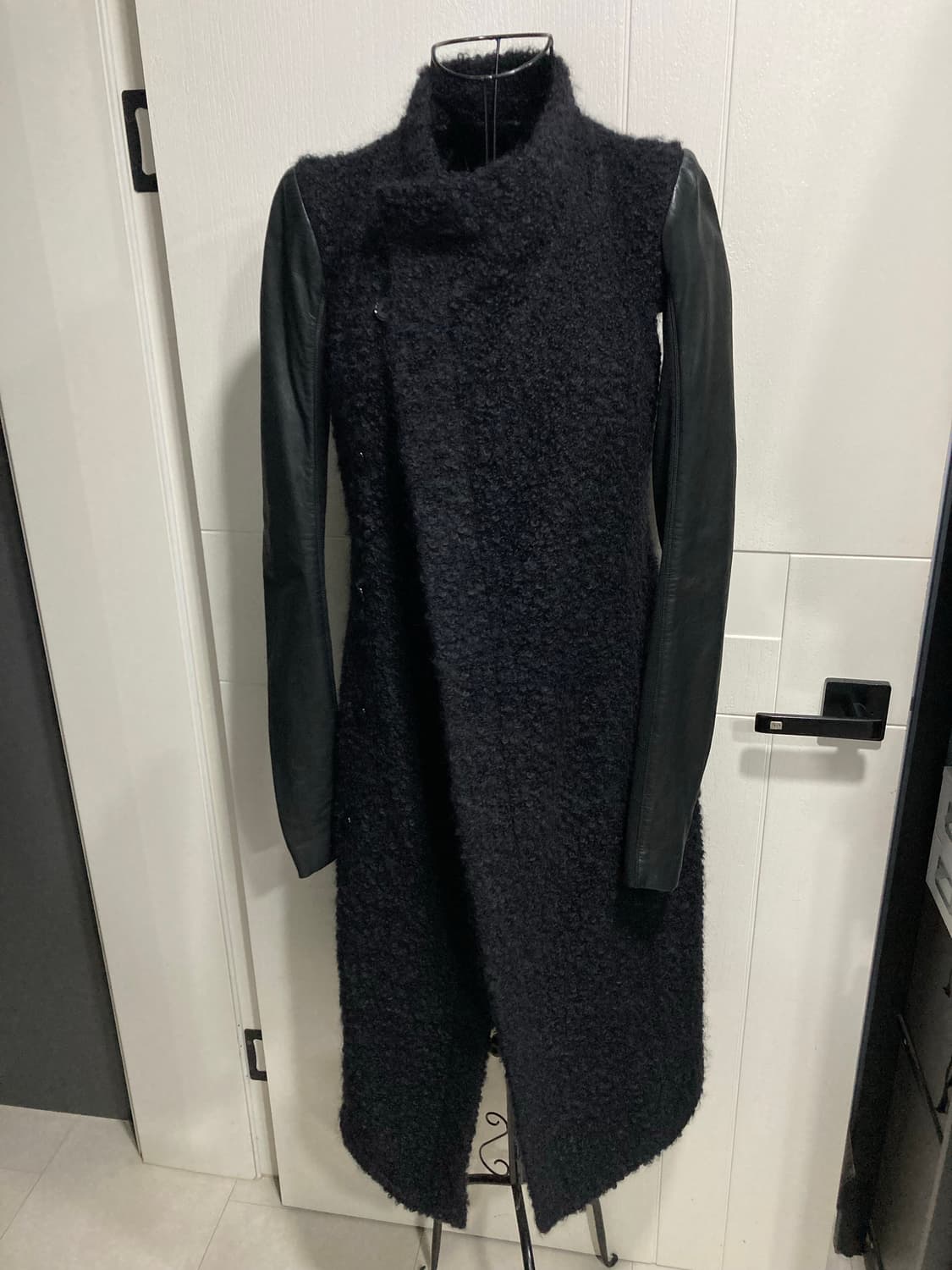 2010s 릭오웬스 모헤어 가죽 코트 상품이미지3