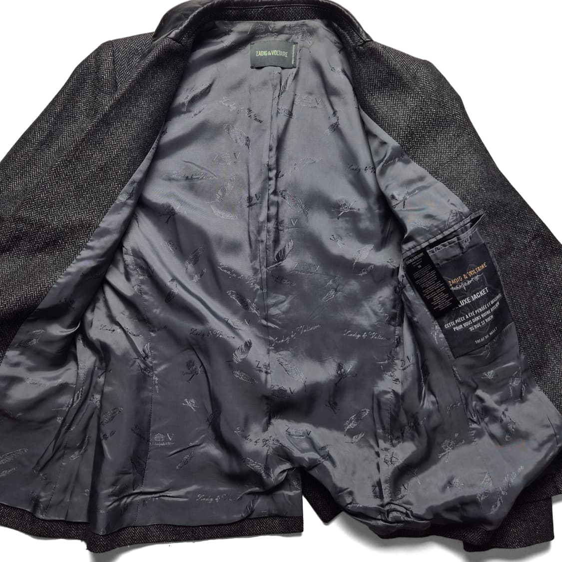 [S] 쟈딕앤볼테르 헤링본 레더패치 블레이저 자켓 상품이미지8