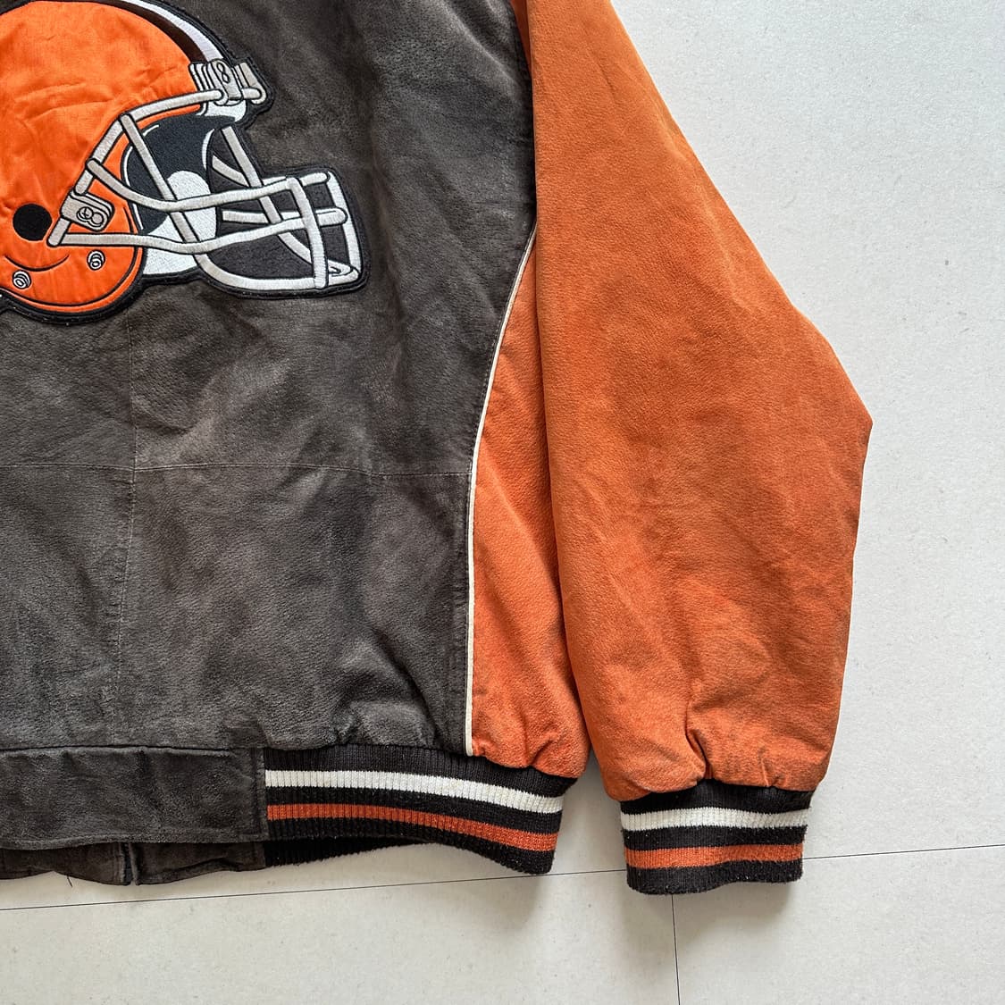 NFL 브라운스 G-III 리얼레더 바시티 자켓 XL 상품이미지9