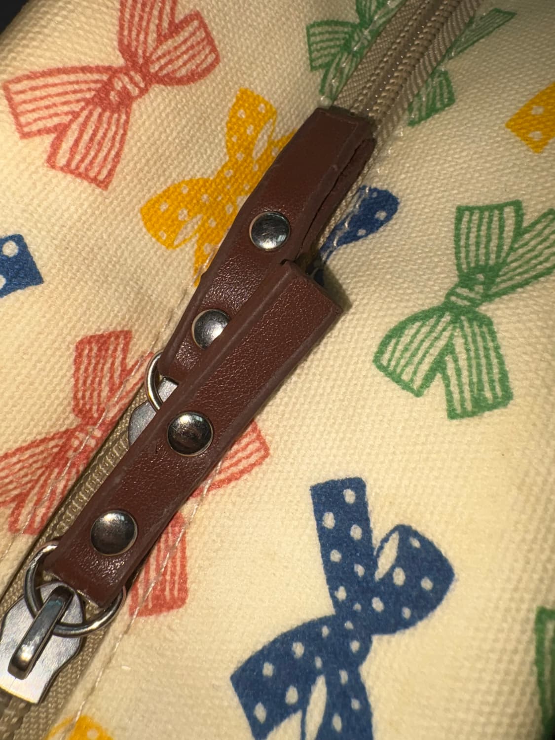 핑크 라이닝 리본 패턴 토트&크로스백  상품이미지5