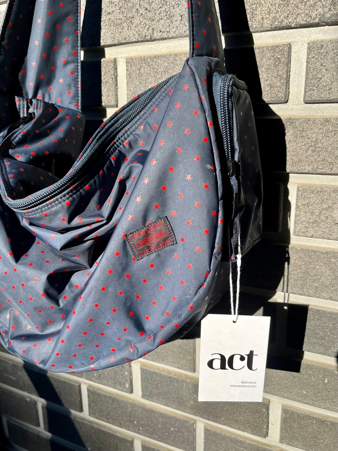 PORTER 포터 별 패턴 호보백 네이비 상품이미지3