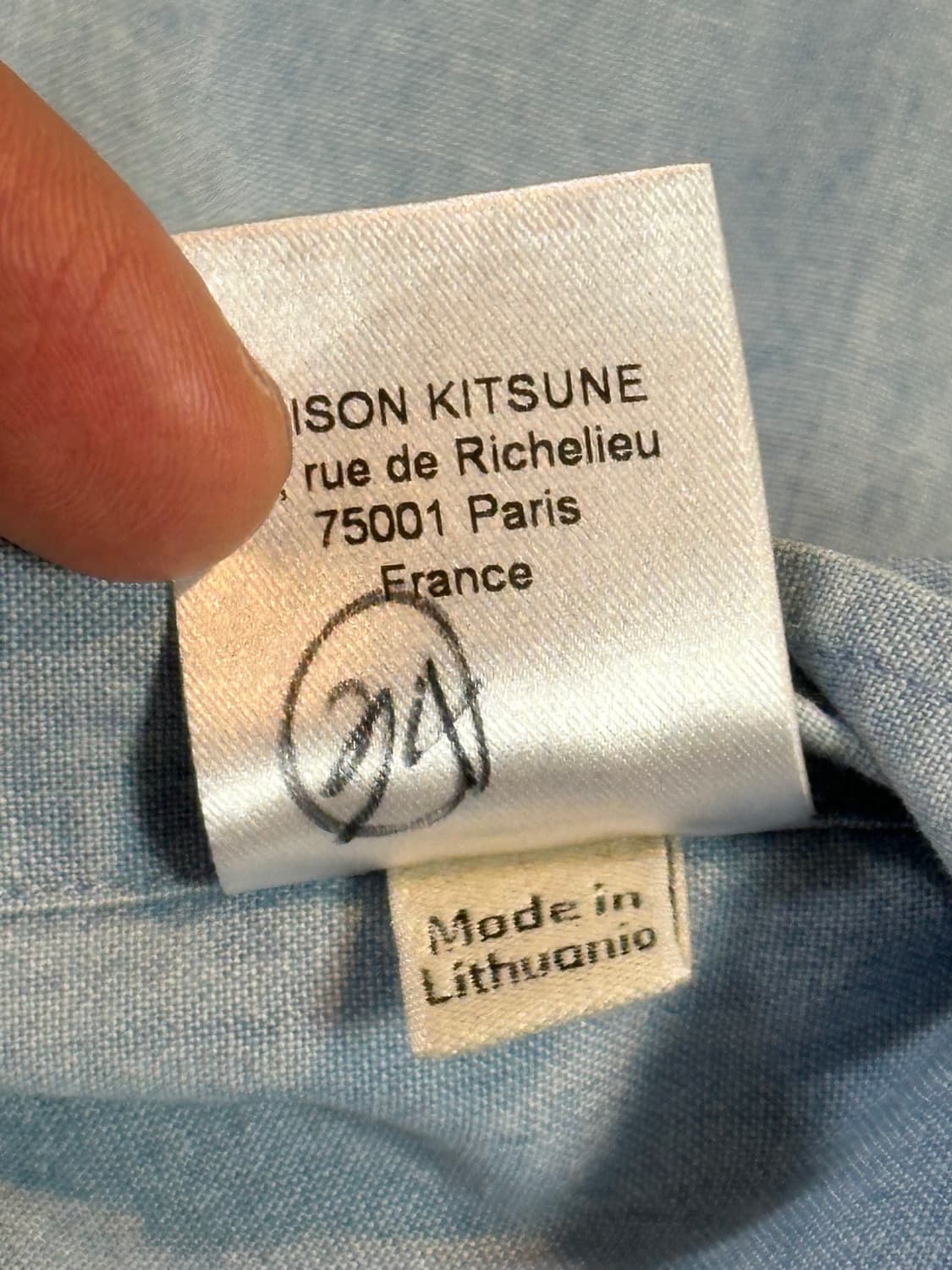 메종키츠네 폭스 헤드 패치 클래식 셔츠 41 상품이미지10