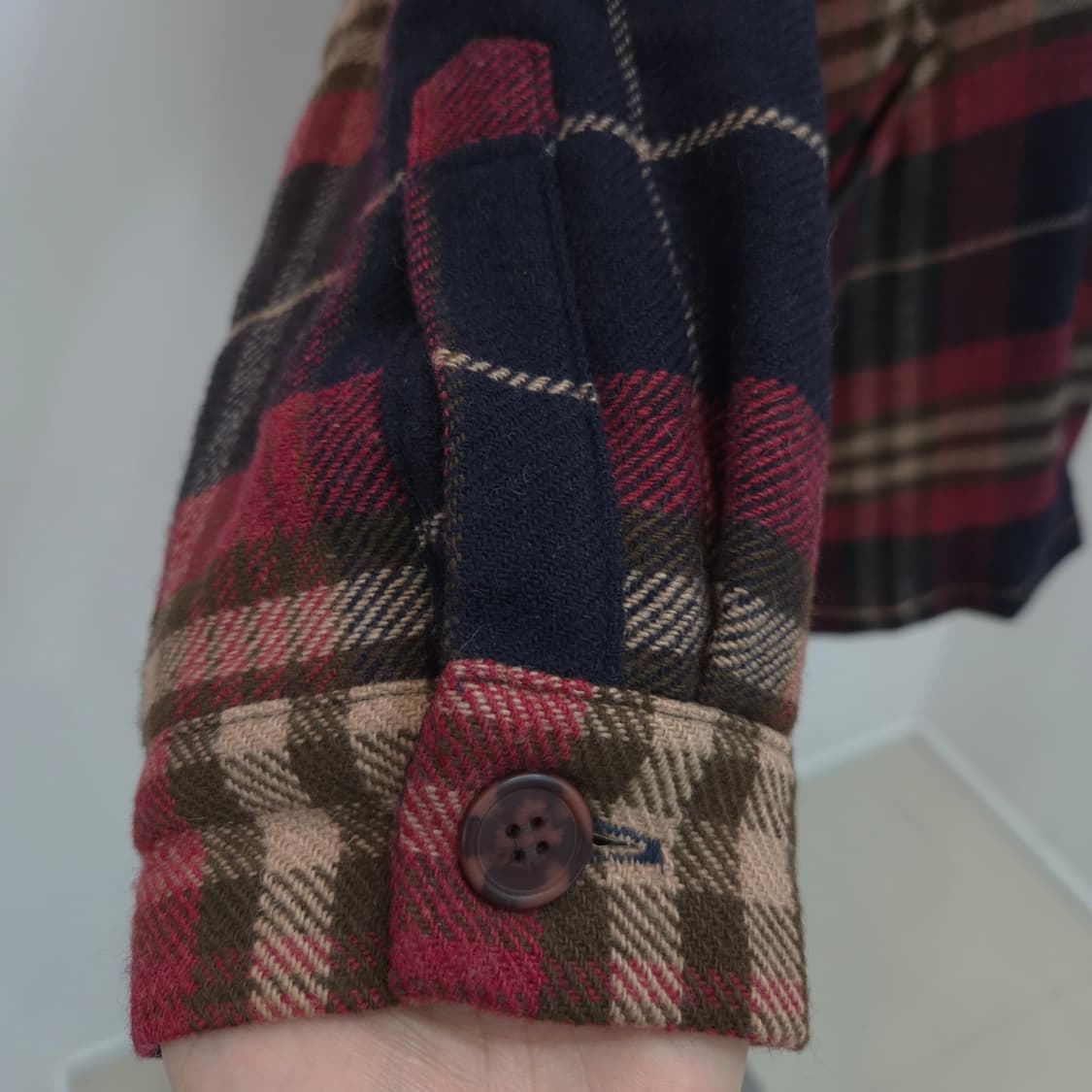 여성 울 체크 하프자켓 상품이미지5