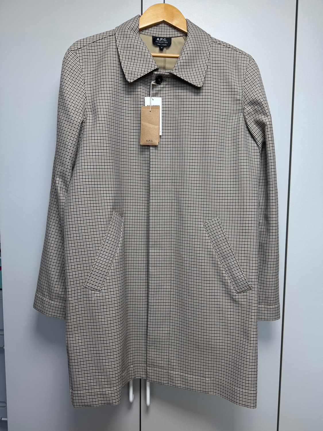 APC 아페쎄 남성 체크 맥코트 M 새상품 상품이미지6