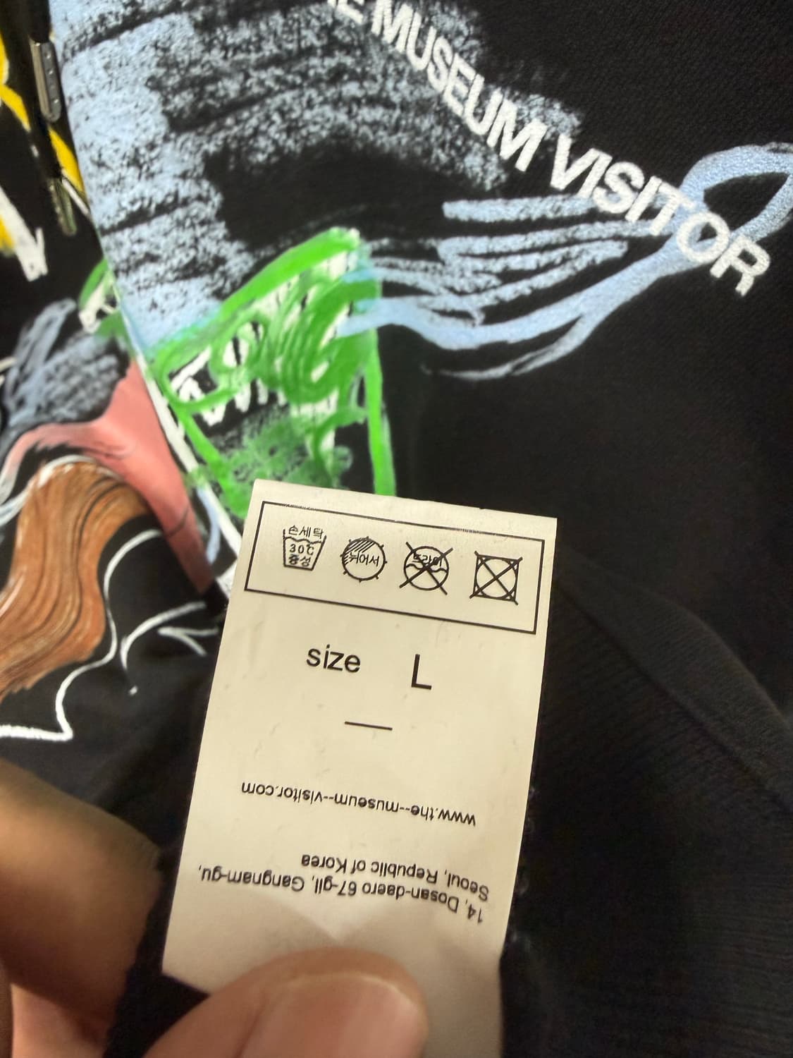 더뮤지엄비지터 후드티 블랙 L 상품이미지2