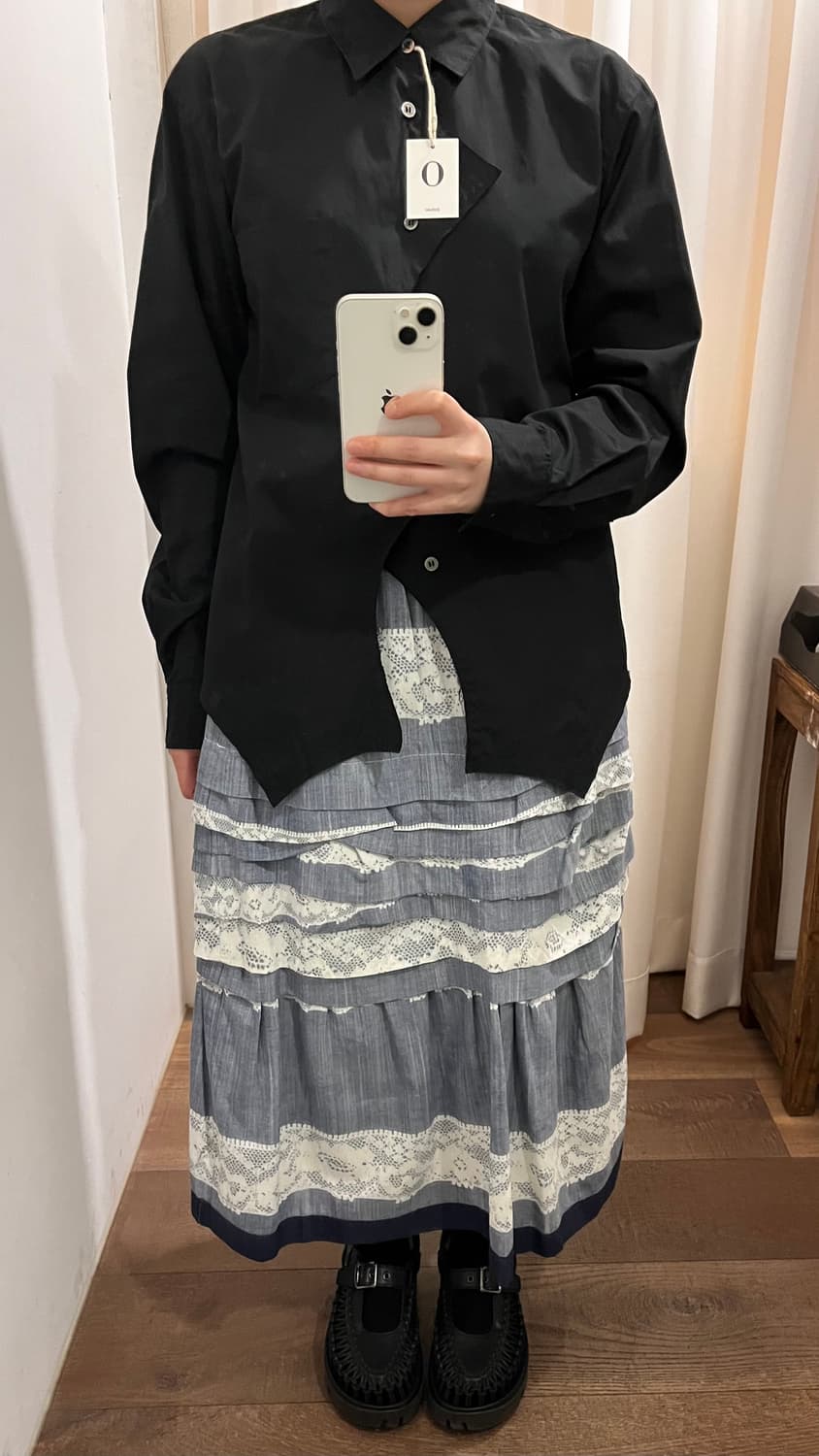 Lace Transcription Ruffle Skirt 상품이미지3