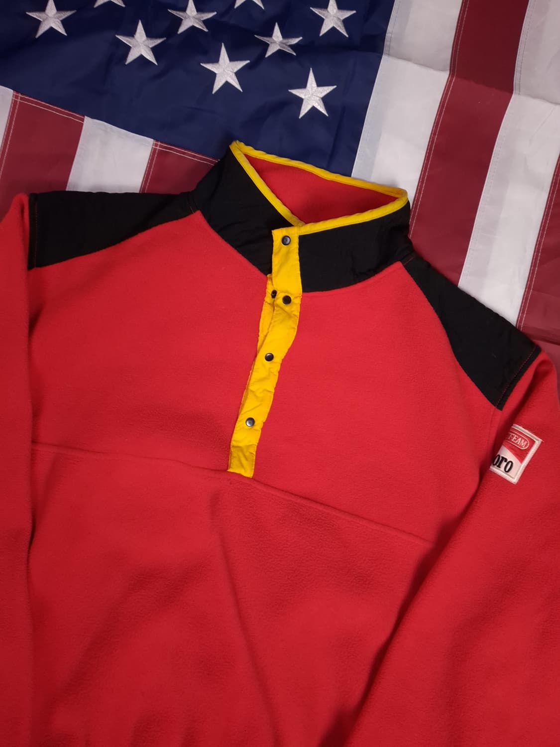 오리지날 90's 말보로 레이싱 후리스 스냅 풀오버 상품이미지2