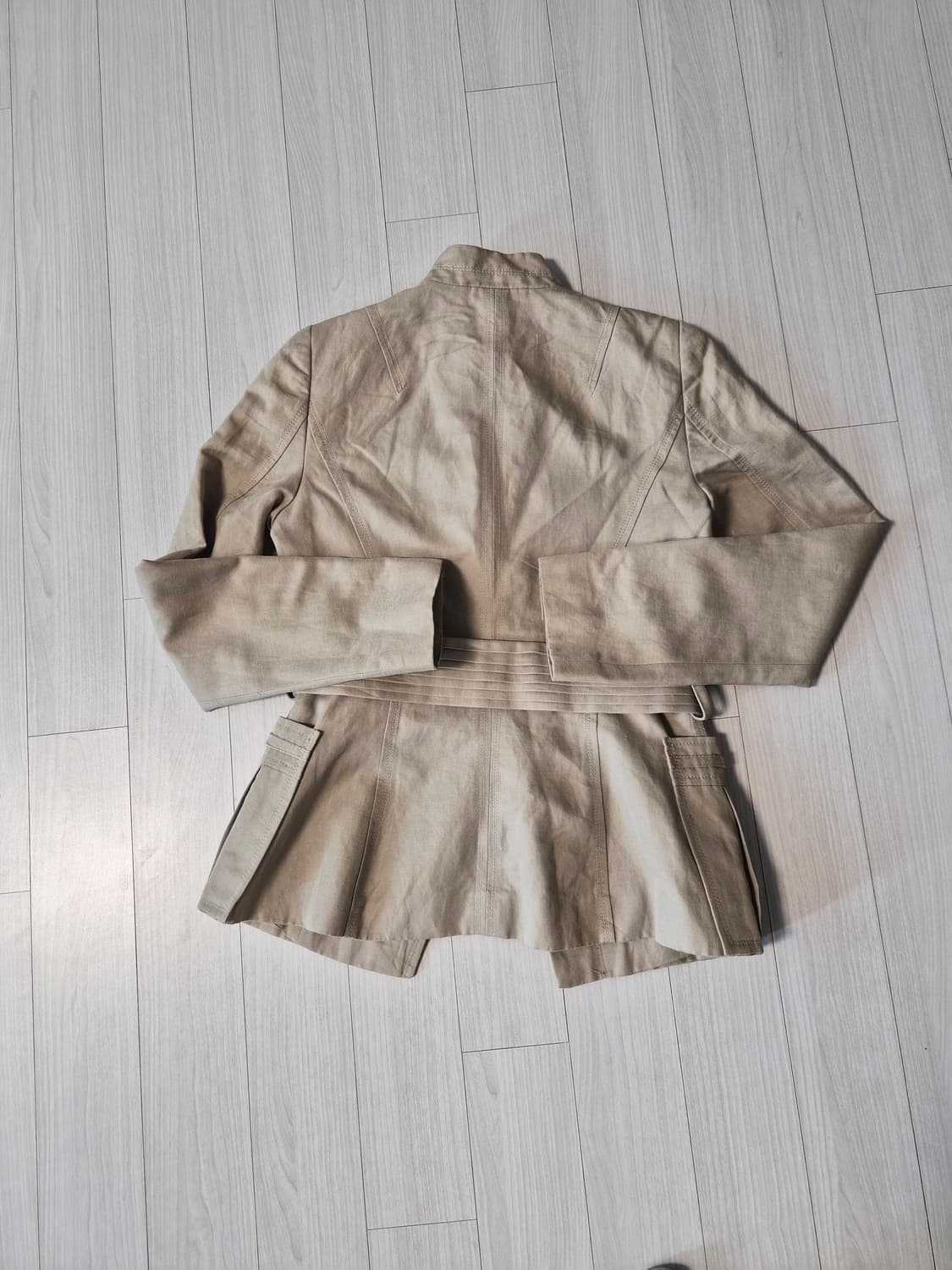 [ZARA] 자라 우먼 밤부 버클 린넨 혼방 사파리 자켓 (S) 상품이미지6