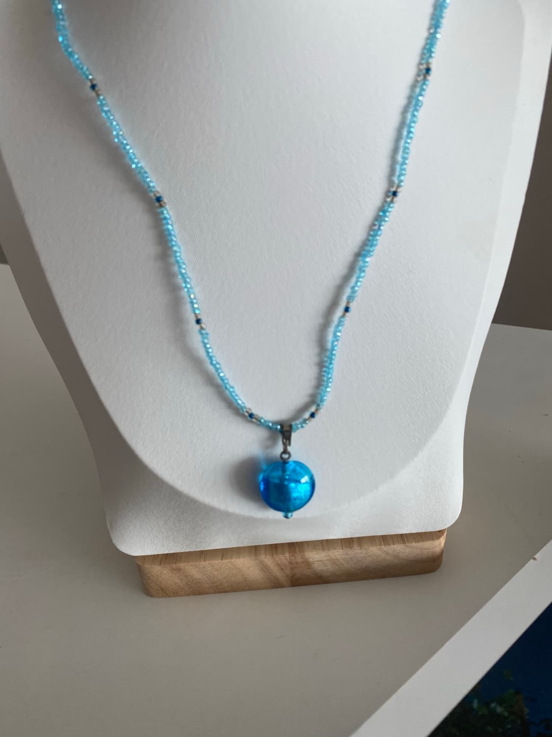 블루 비즈 목걸이 미국 빈티지 상품이미지5
