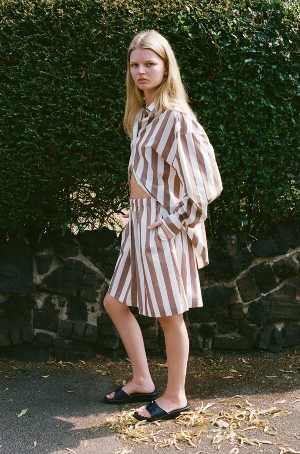 Baserange stave shorts brown s사이즈 상품이미지2