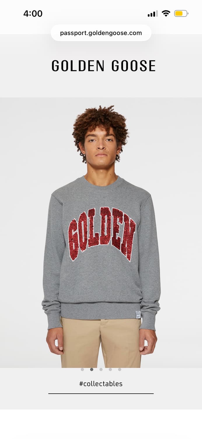 Golden Goose 스팽글 로고 맨투맨 (그레이) 상품이미지9