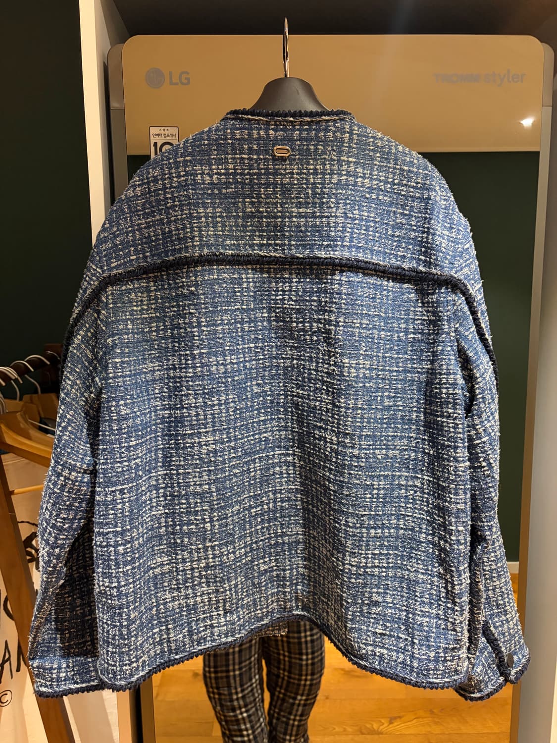 솔리드옴므 26SS 블루 트위드 자켓 48 (풀 구성품) 상품이미지2