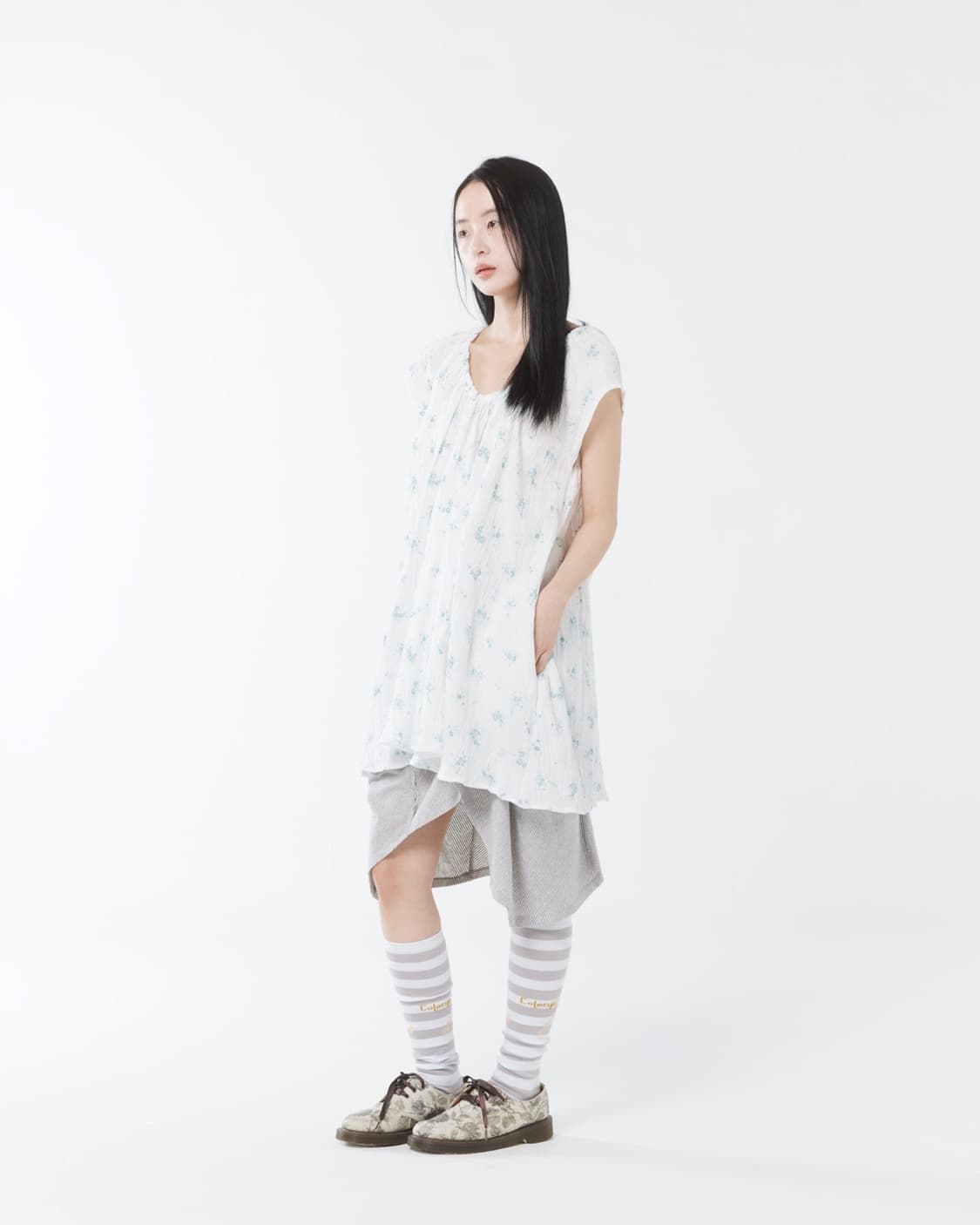 MONESI TOP DRESS MINT FLOWER 상품이미지3