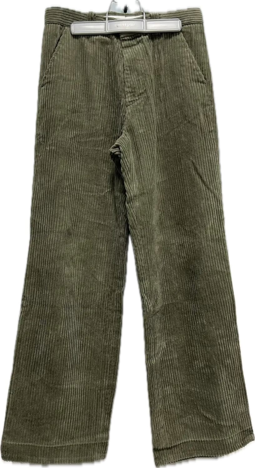 [S] STU 21FW 엠브로이더드 코듀로이 팬츠 카키 상품이미지2