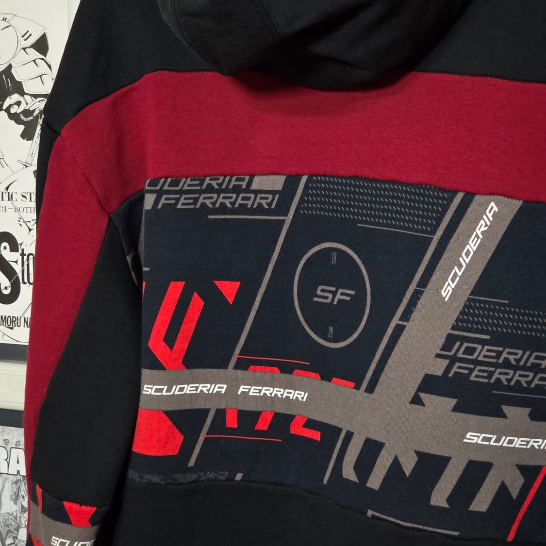 퓨마 페라리 빅 프린팅 레이싱 배색 후드티 상품이미지6