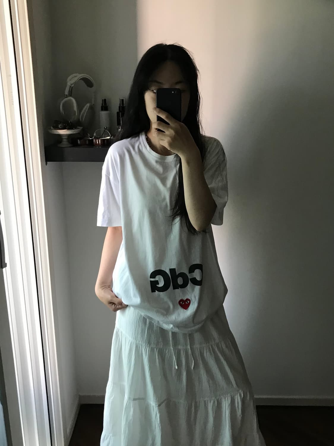 꼼데가르송 CDG 로고 화이트 반팔티 상품이미지1