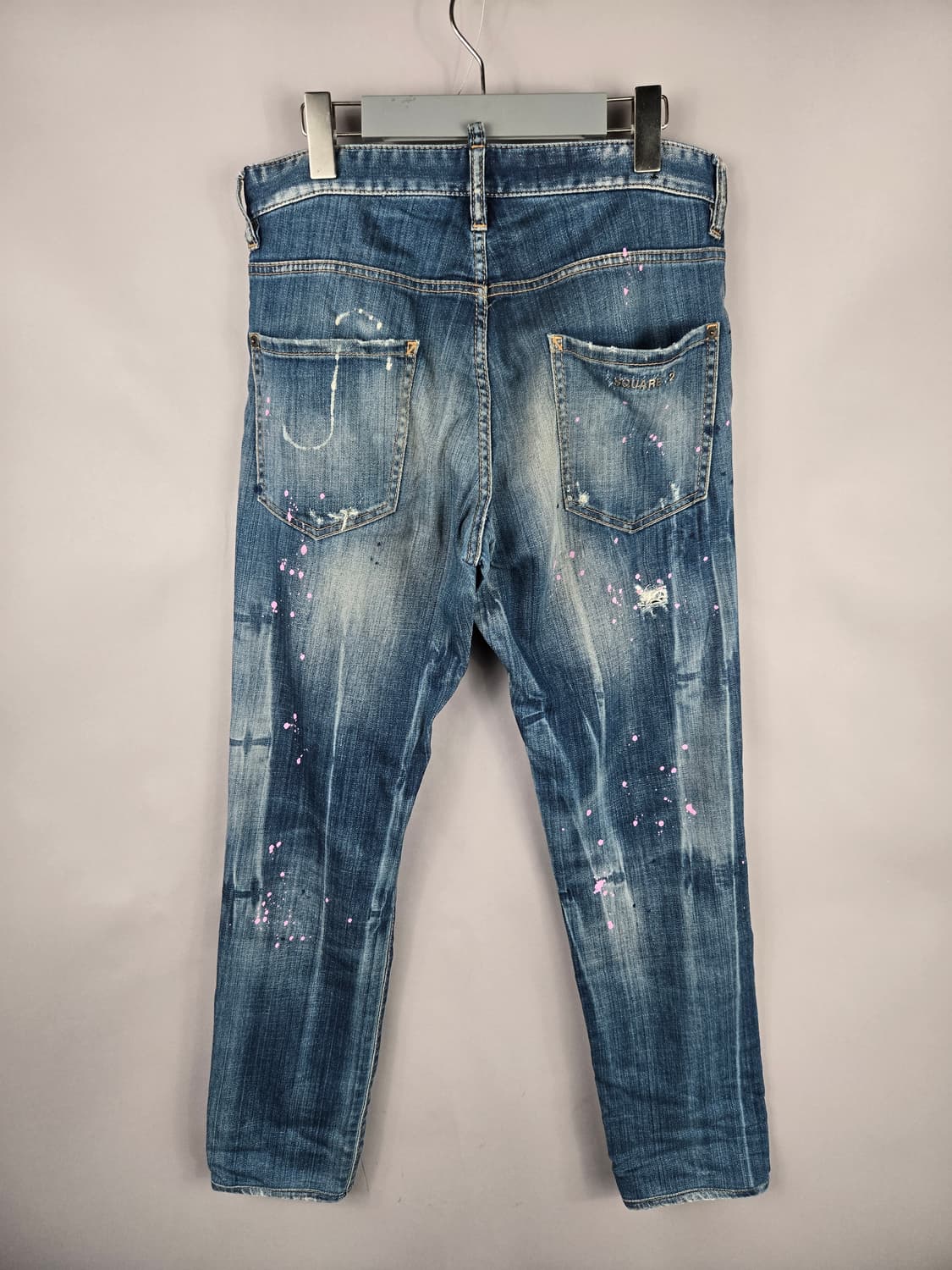 [무료배송]디스퀘어드2 남성 44 핑크 페인팅 메탈로고 쿨가이진 청바지 상품이미지2