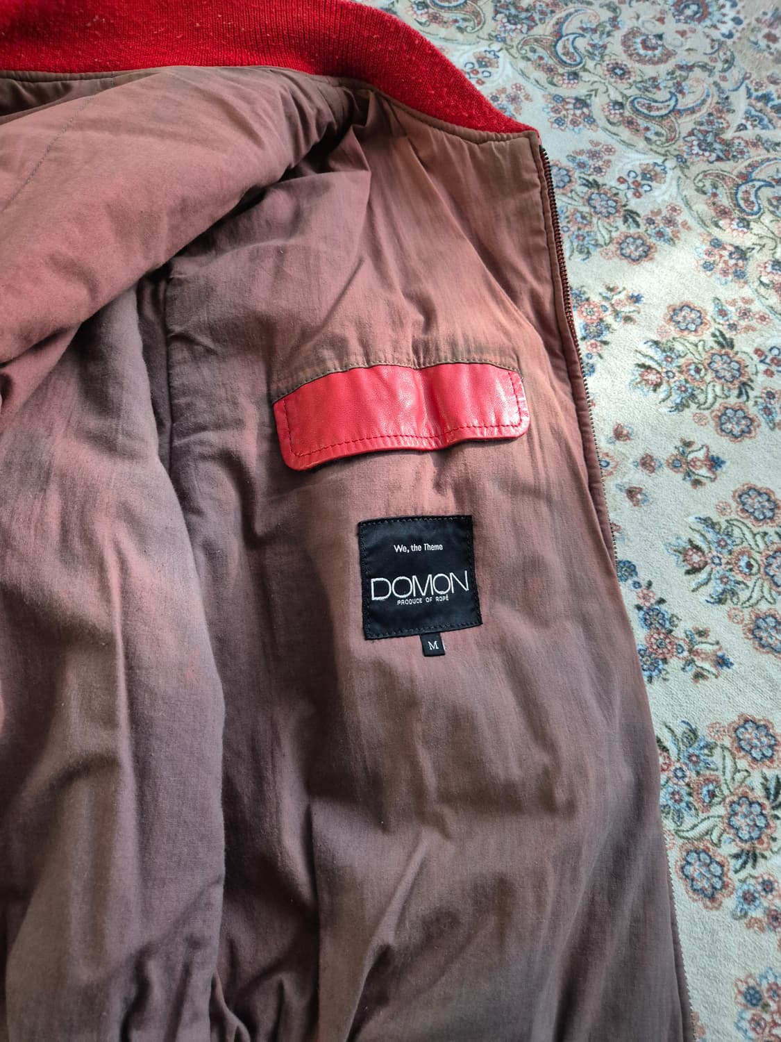 80~90's DOMON 코튼, 레더 바시티 점퍼 상품이미지3