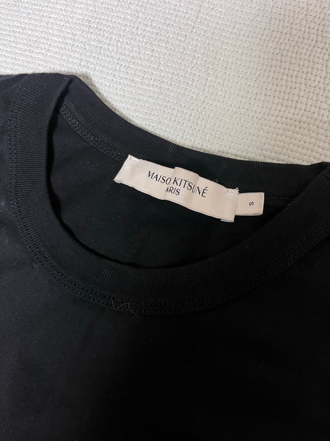 메종키츠네 블랙 폭스 헤드 패치 반팔 티셔 상품이미지2