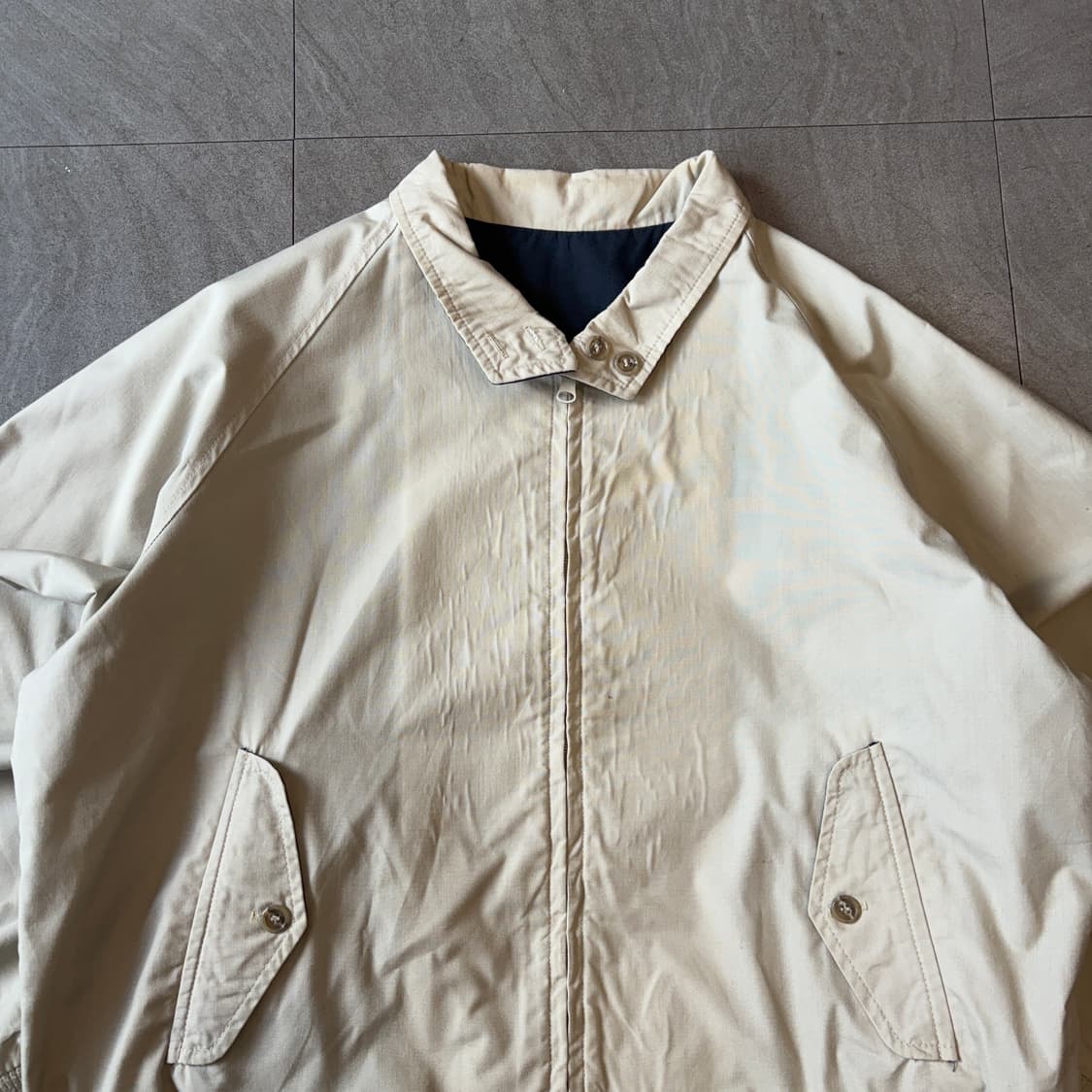 빈티지 네이비, 베이지 양면 코튼 자켓  상품이미지8