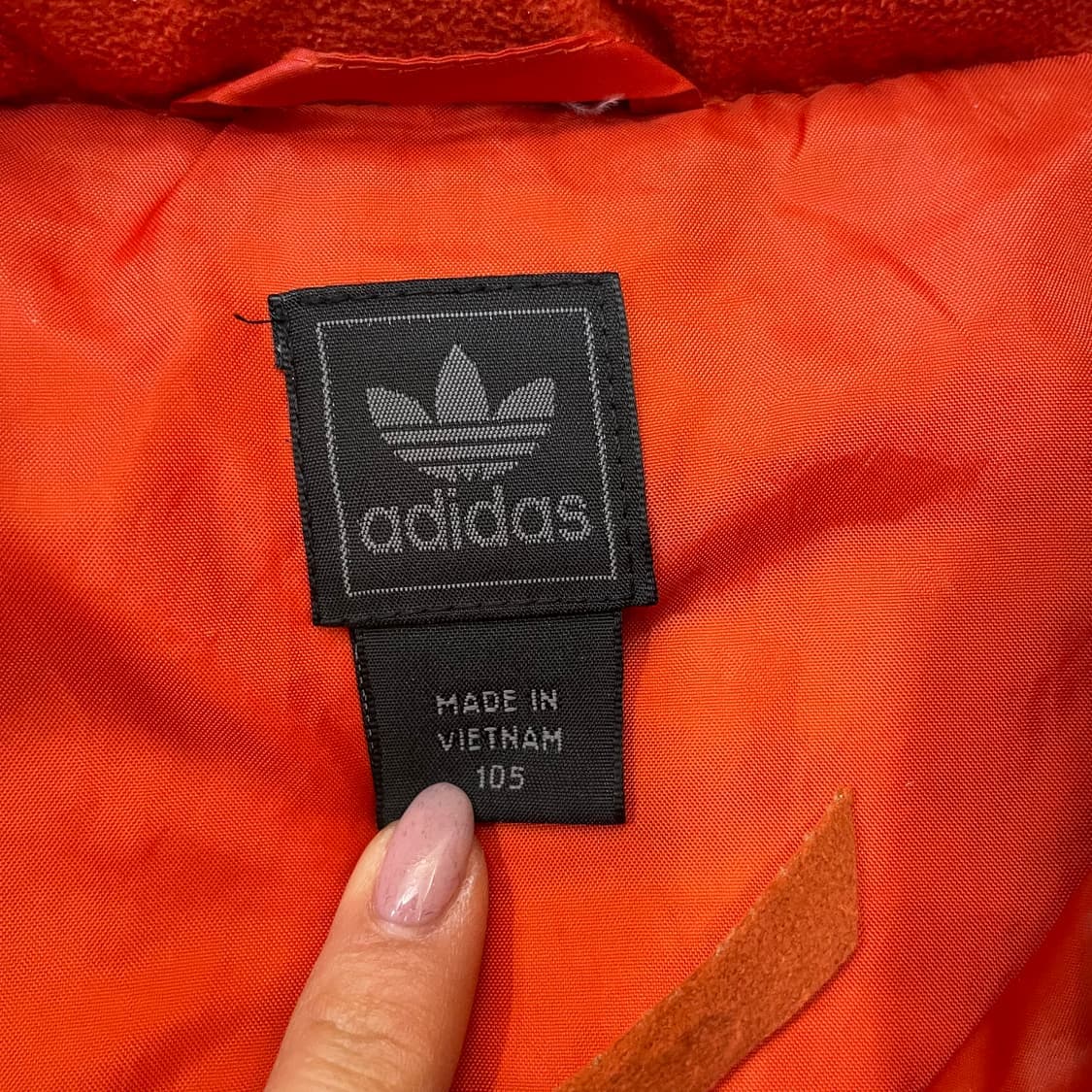 아디다스 오렌지 덕다운 후드 패딩 점퍼 105 상품이미지5