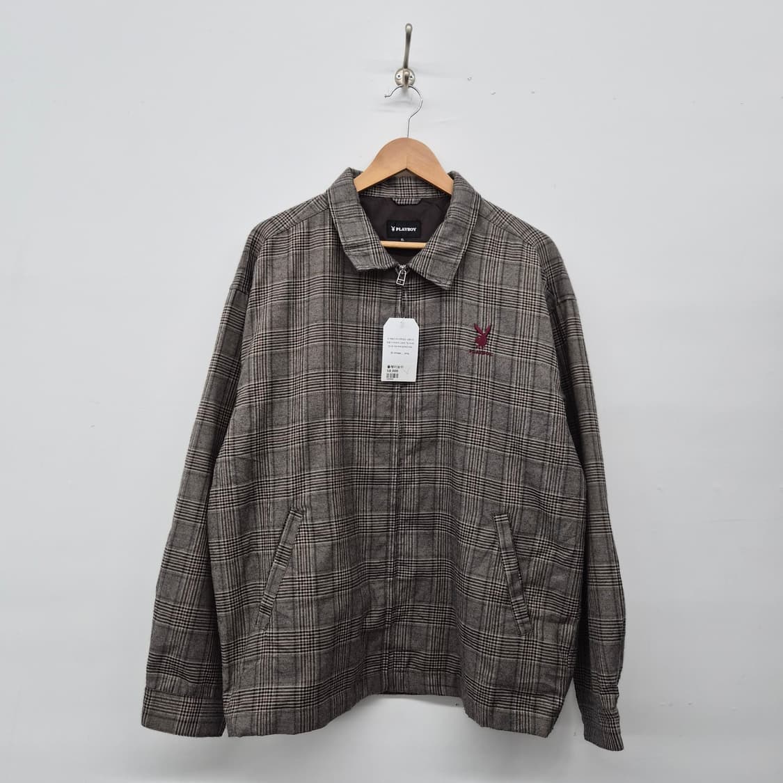 플레이보이 체크 패턴 자켓 점퍼 남성 XL 상품이미지1