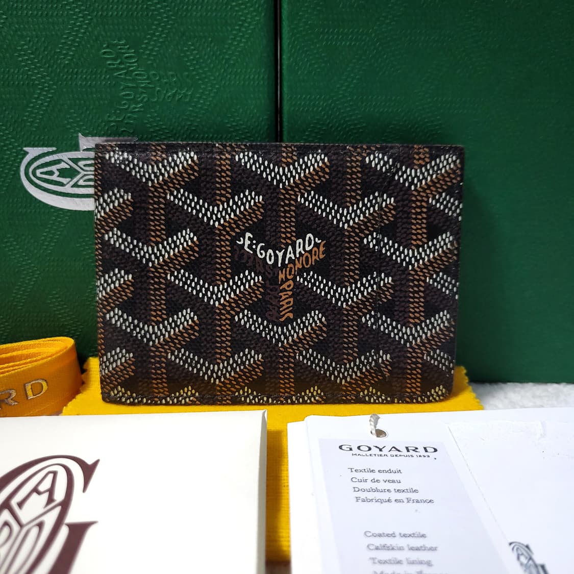 [풀구성] 고야드 인서트 빅투아르 카드지갑 블랙 상품이미지1