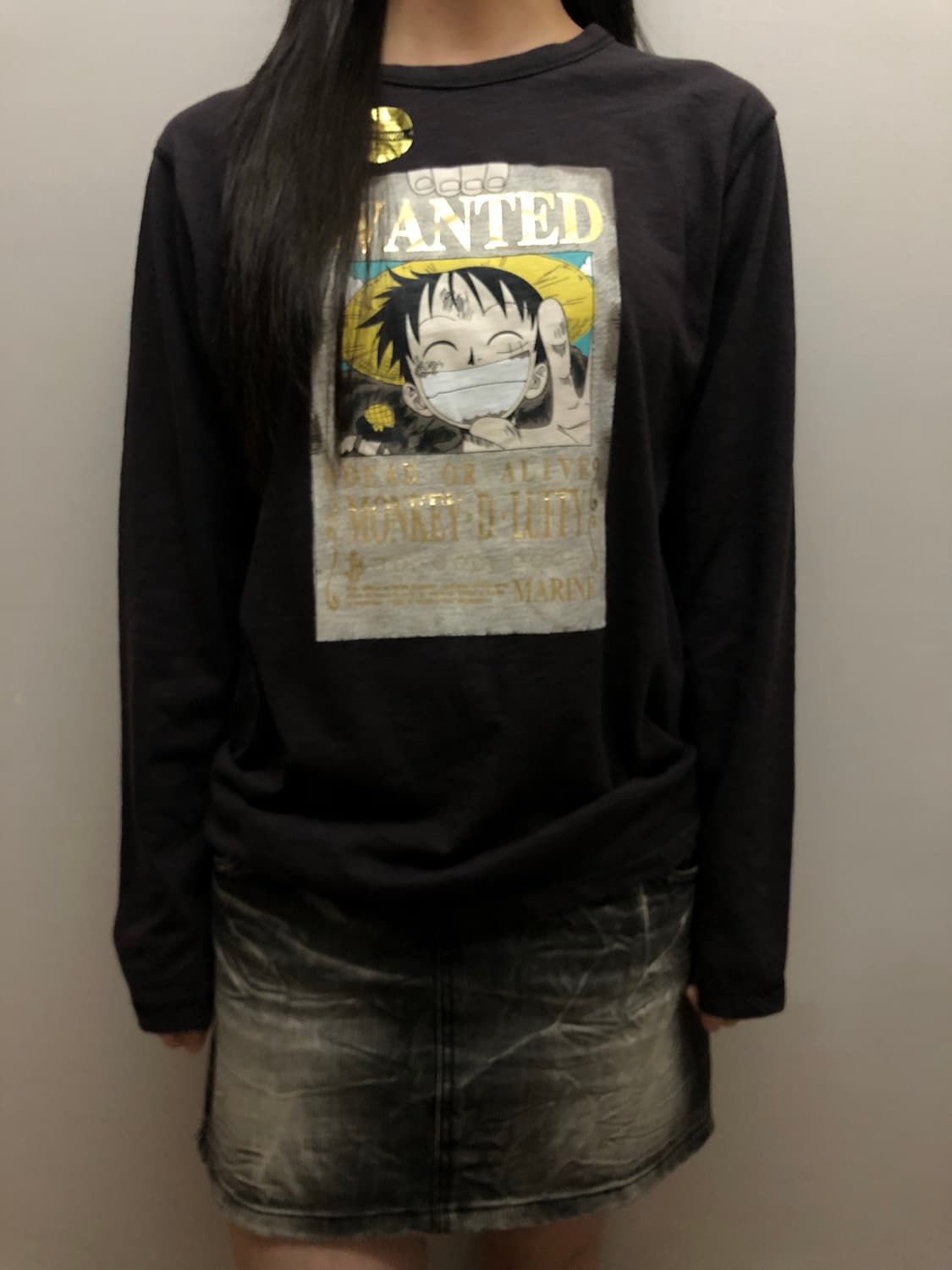 빈티지 원피스 루피 프린팅 롱 슬리브 상품이미지6