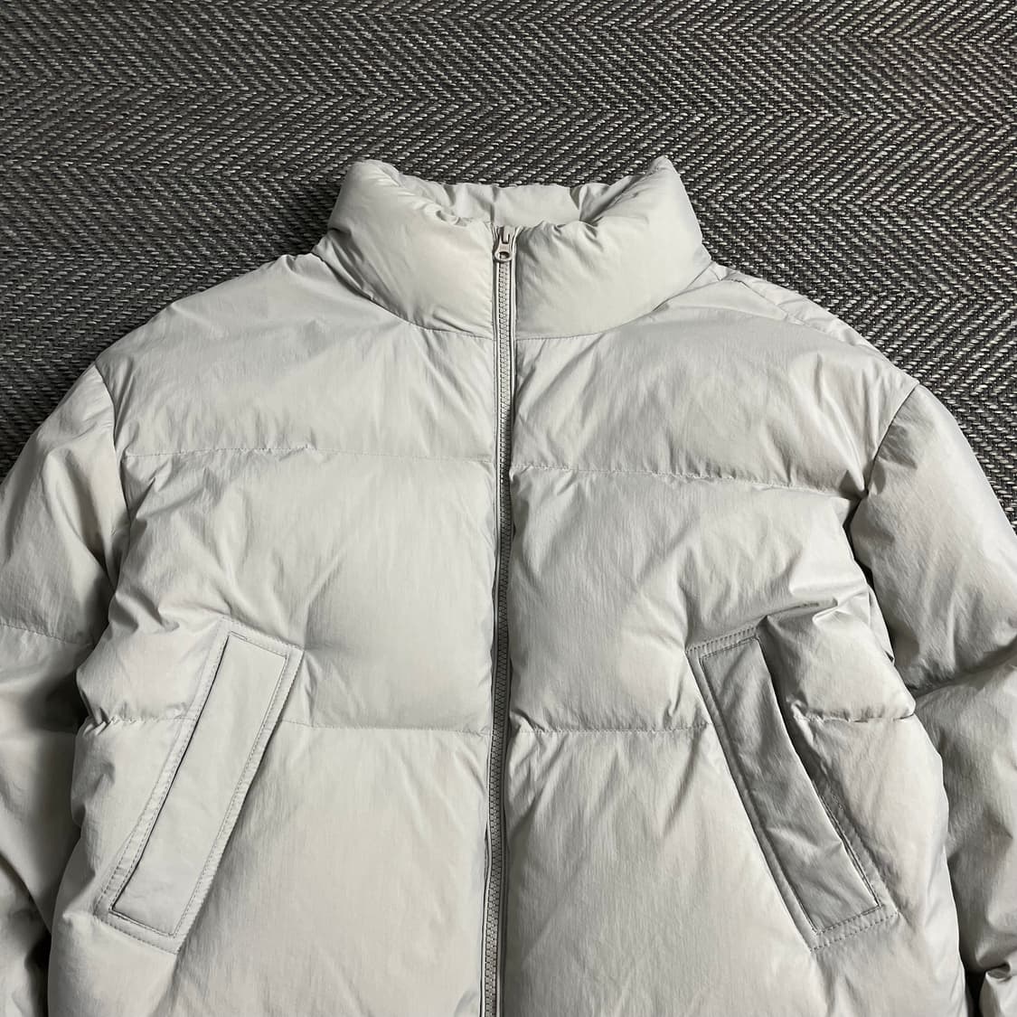 코드그라피 우먼스 덕 다운 푸퍼 크롭 패딩 그레이 y 4356 상품이미지5