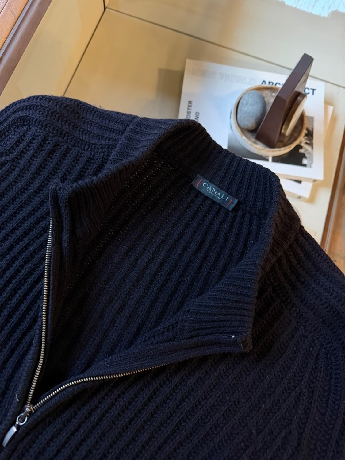 까날리 짚업 가디건 105 상품이미지9