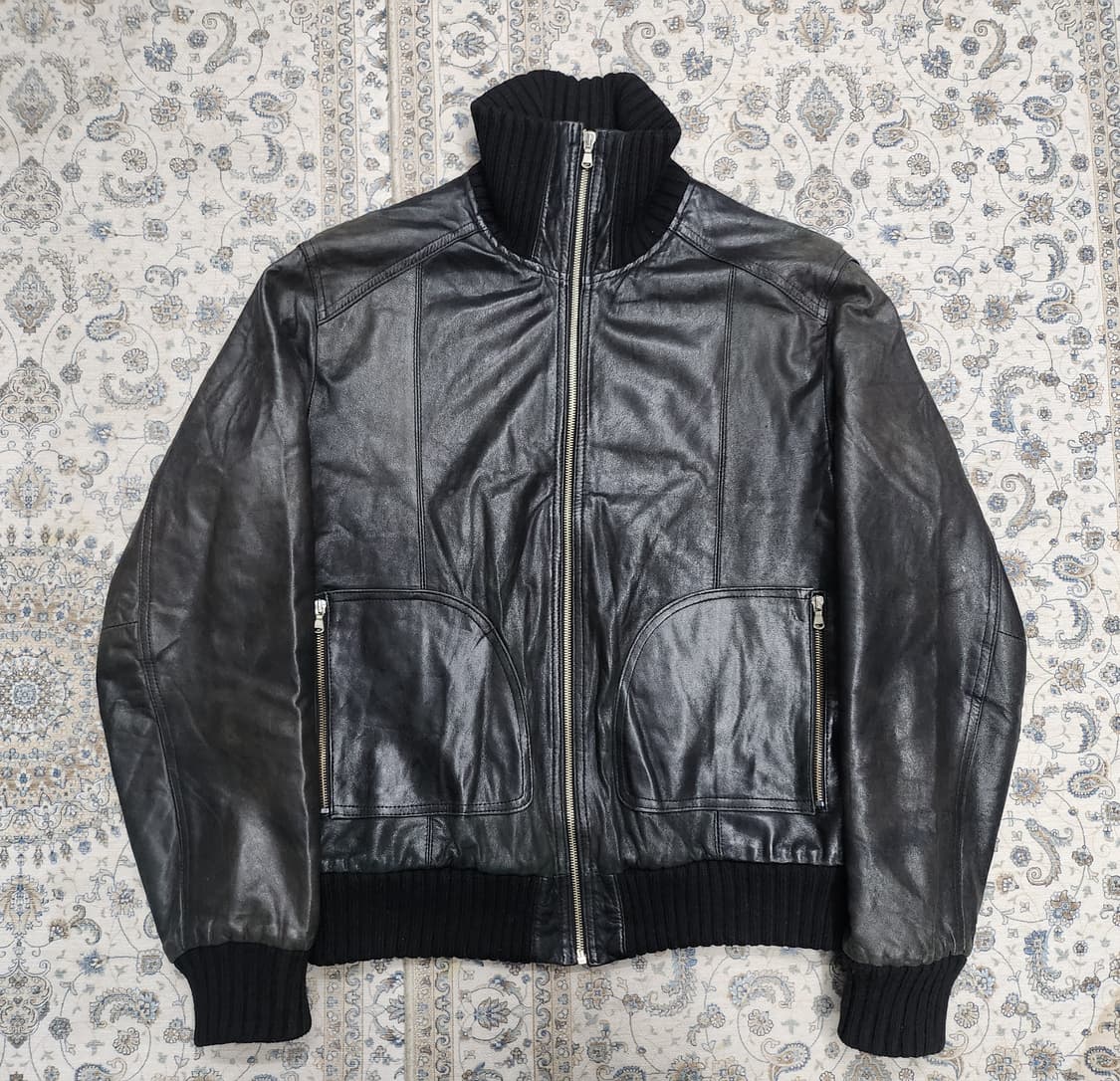 빈티지 리얼레더 (VERA PELLE) 이태리 하이넥 가죽자켓 상품이미지1